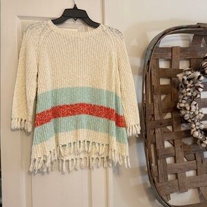 Sogi Women's Striped Tassel Sweater